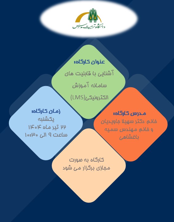 کارگاه آشنایی با قابلیت های سامانه آموزش الکترونیکی (LMS)
